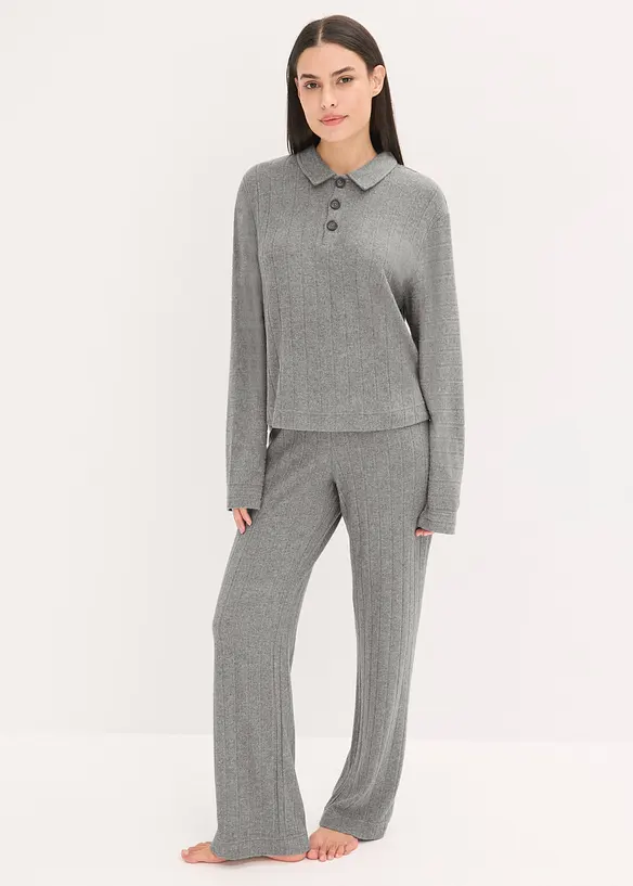 Domácí souprava z měkkého žebrovaného materiálu, oversize, bonprix