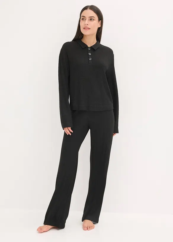 Domácí souprava z měkkého žebrovaného materiálu, oversize, bonprix