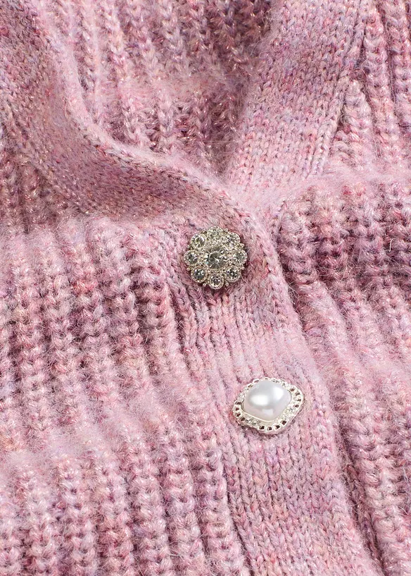 Pletená vesta s ozdobnými knoflíky a podílem vlny, bonprix