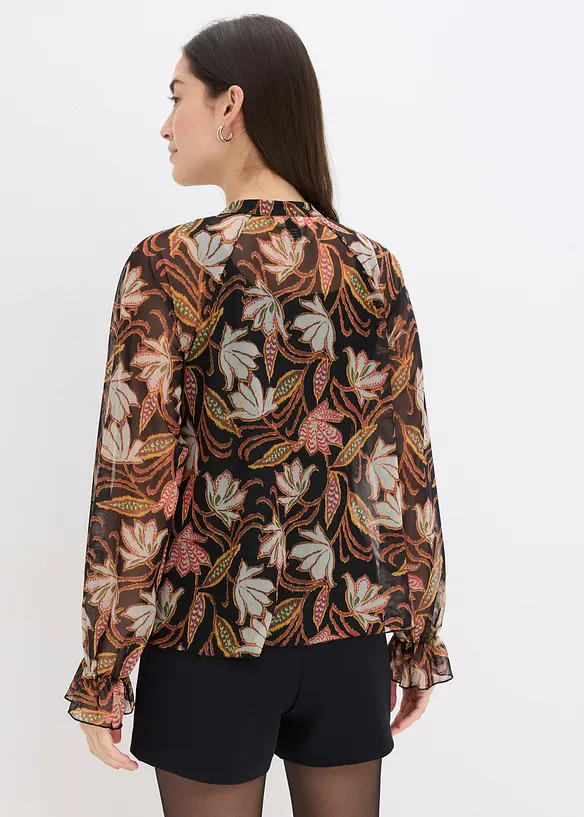 Tunikové triko z měkké síťoviny, bonprix