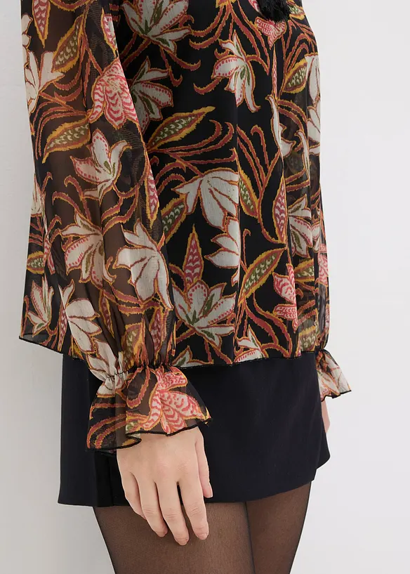 Tunikové triko z měkké síťoviny, bonprix