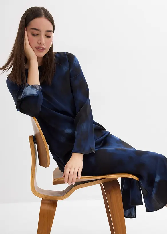 Saténové midi šaty, bonprix