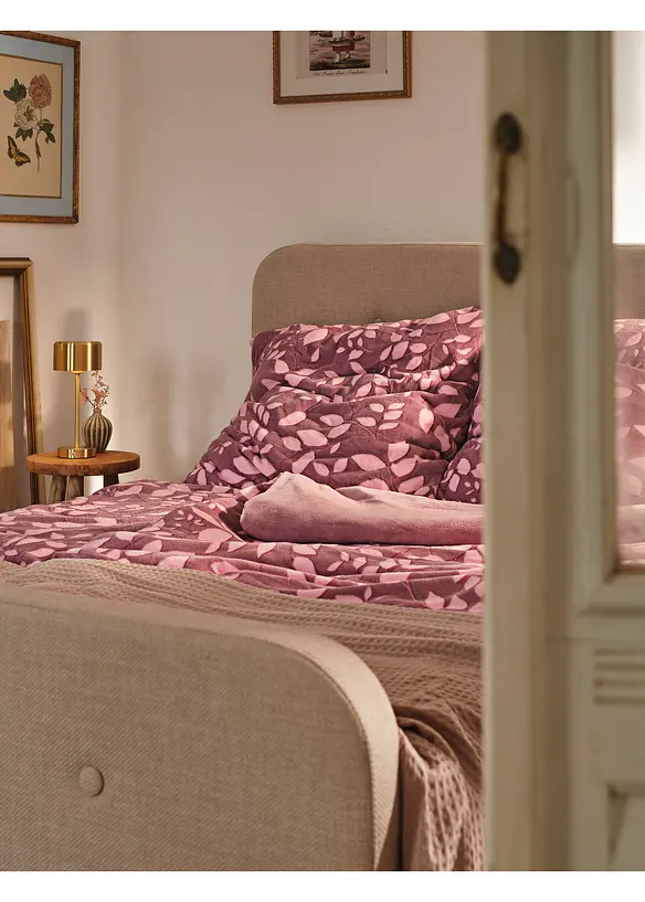 Oboustranné povlečení Cashmere Touch s květinovým designem, bonprix
