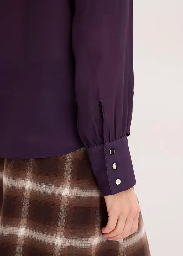 Šifónová halenka s odnímatelnou vázačkou, bonprix