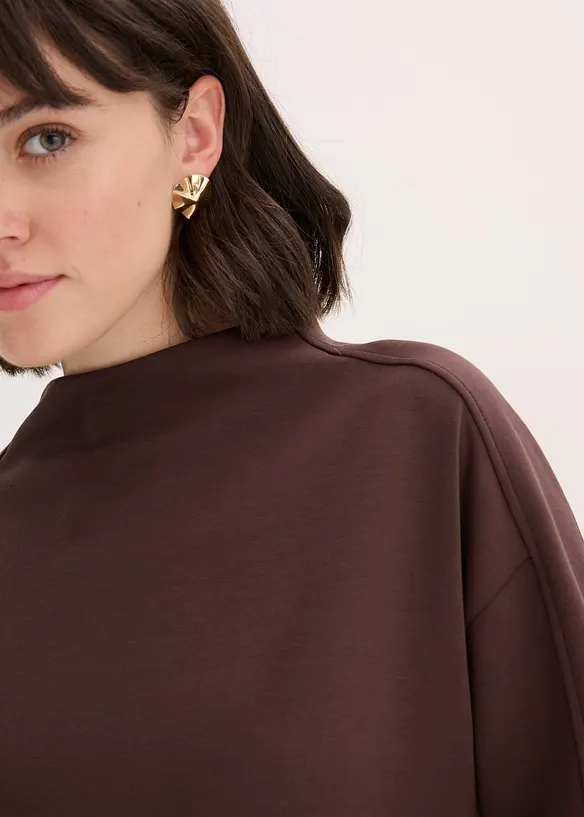 Oversize mikina z měkkého materiálu scuba, bonprix