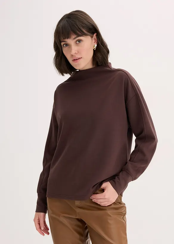Oversize mikina z měkkého materiálu scuba, bonprix