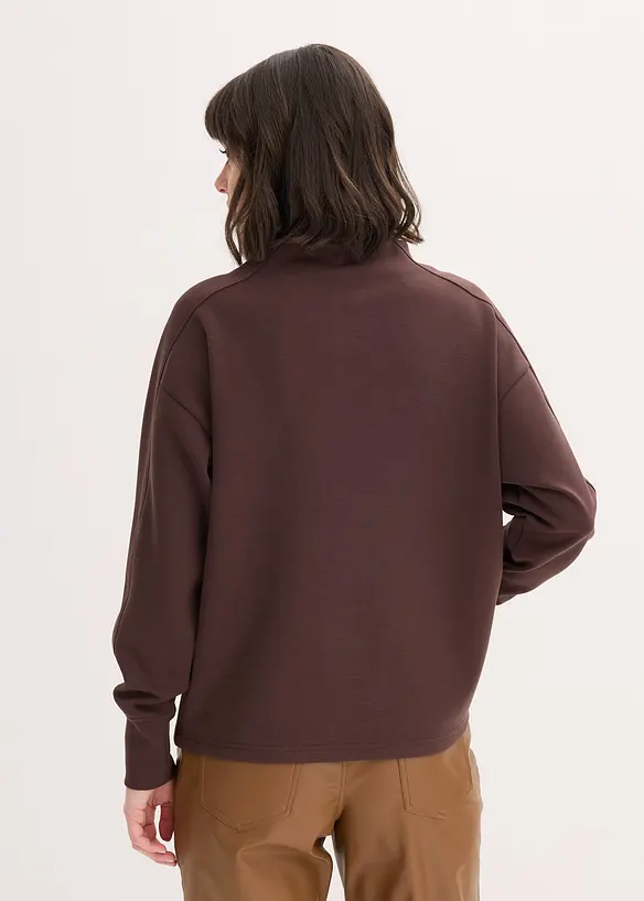 Oversize mikina z měkkého materiálu scuba, bonprix