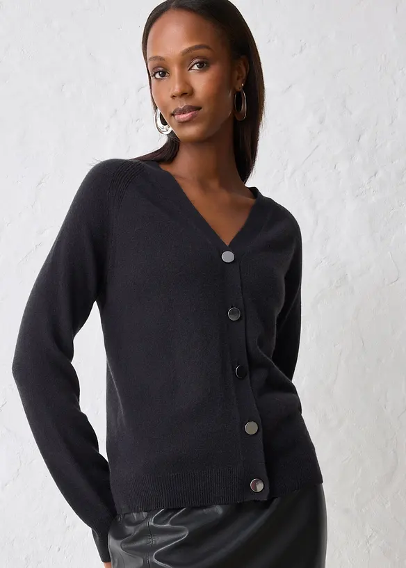 Pletený kašmírový kabátek s podílem Good Cashmere Standard®, bonprix