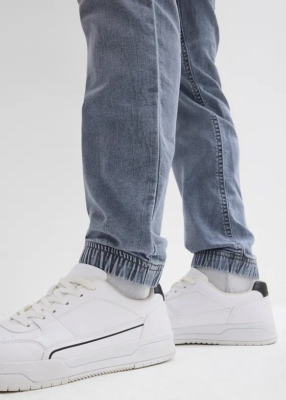 Strečové džíny bez zapínání Regular Fit, Tapered, bonprix