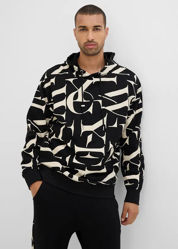 Mikina s kapucí, z organické bavlny, Loose Fit, bonprix