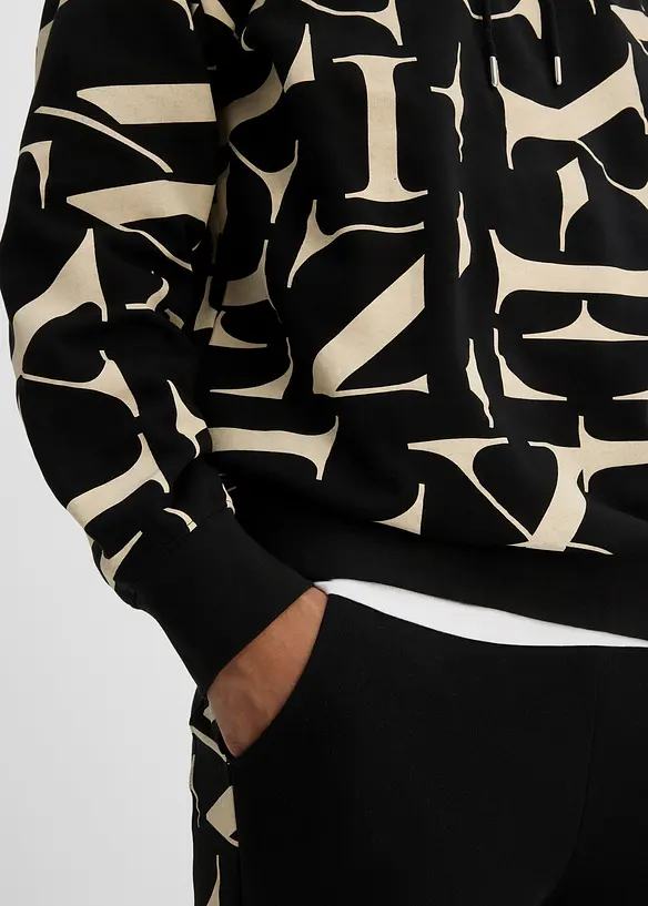 Mikina s kapucí, z organické bavlny, Loose Fit, bonprix