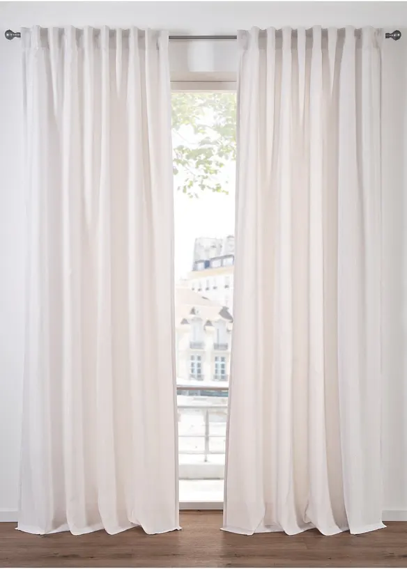 Záclona z recyklovaného materiálu (2 ks v balení), bonprix