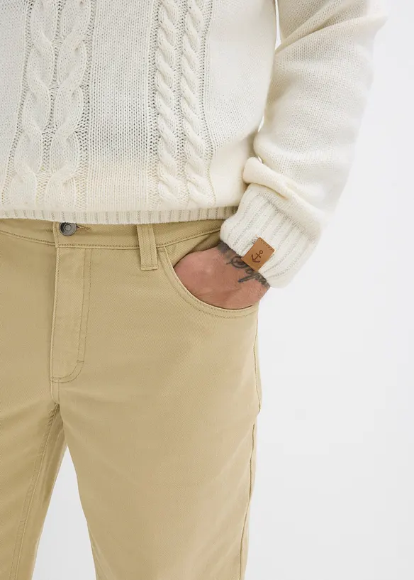 Keprové kalhoty s pohodlným pasem, Relaxed Fit, Straight, bonprix