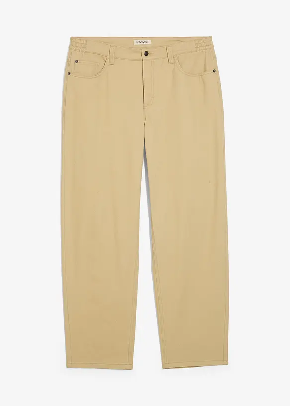 Keprové kalhoty s pohodlným pasem, Relaxed Fit, Straight, bonprix