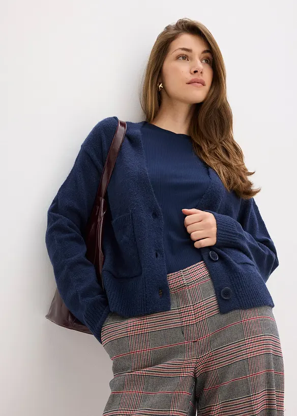 Oversize pletený kabátek, bonprix