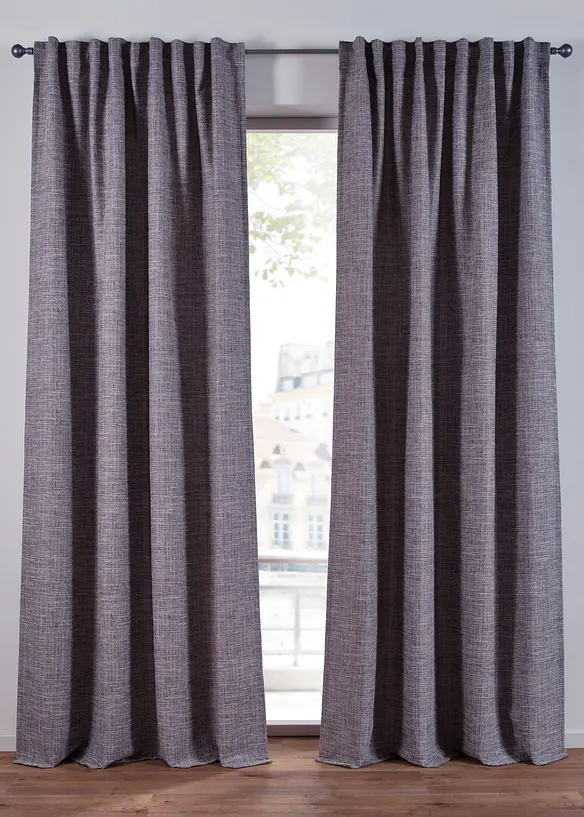 Neprůhledný závěs s melírovanou strukturou (1 ks v balení), bonprix