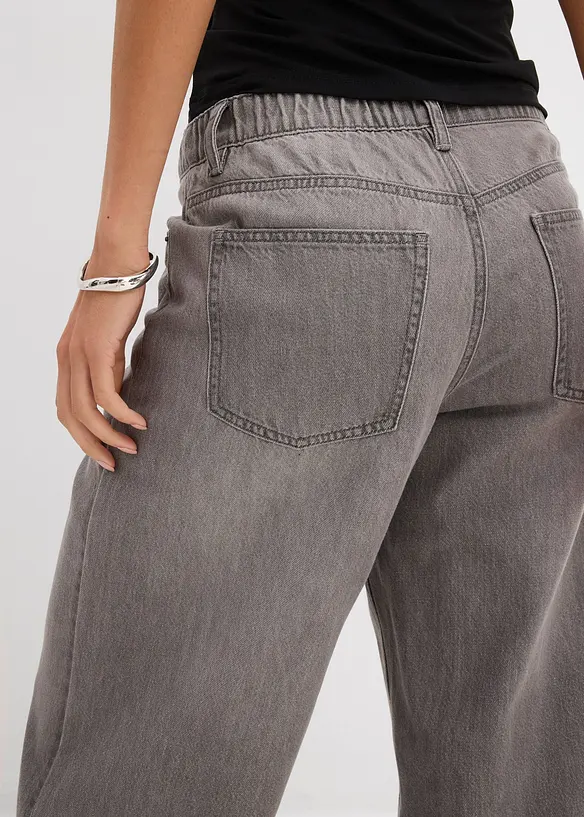 Džíny Wide Leg, Mid Waist, pohodlný pas, bonprix