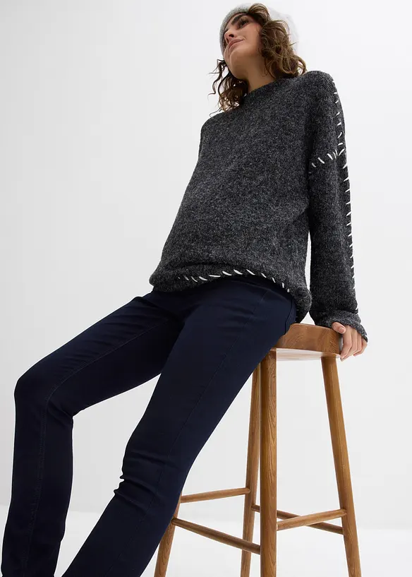 Těhotenské strečové džínové legíny, Skinny, bonprix