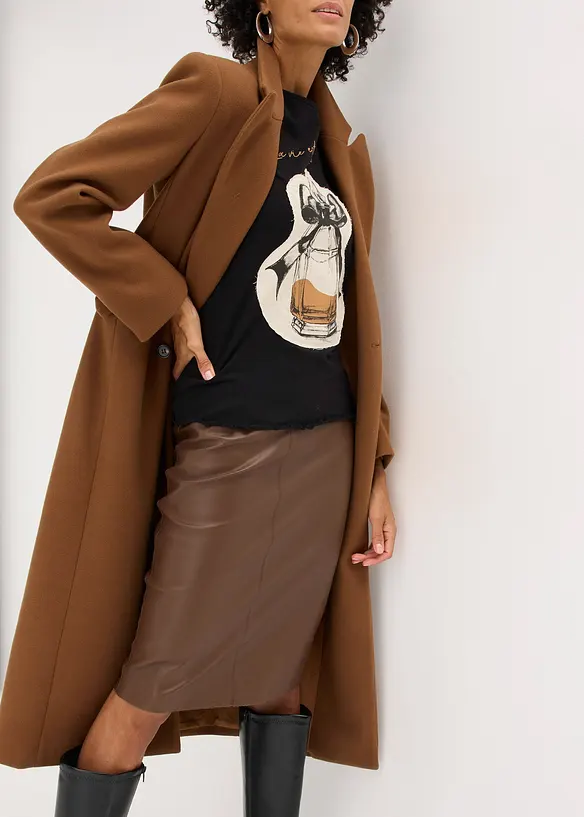 Tričko s dlouhým rukávem, z bavlněného streče, bonprix