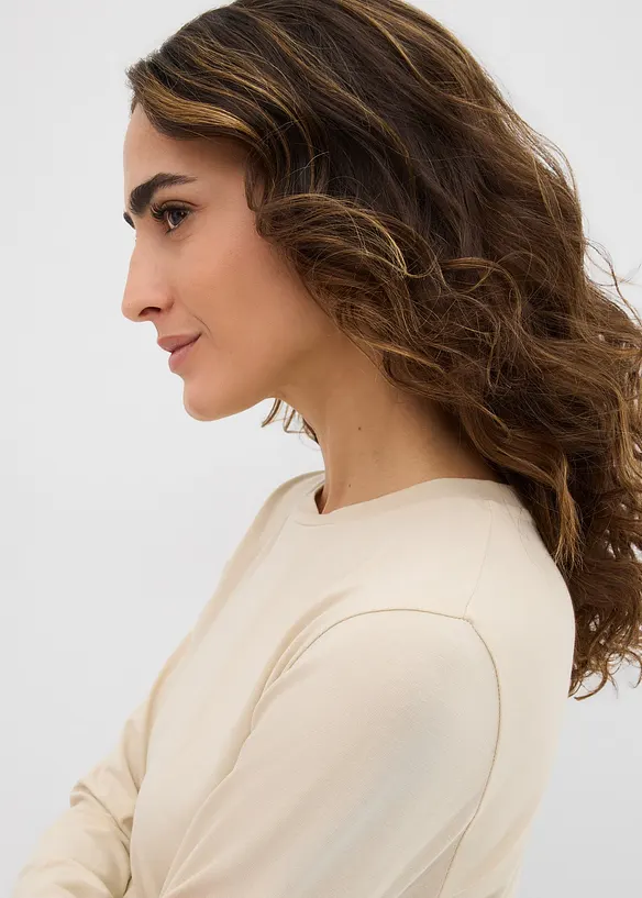 Triko s dlouhým rukávem, z čisté organické bavlny (2 ks), bonprix