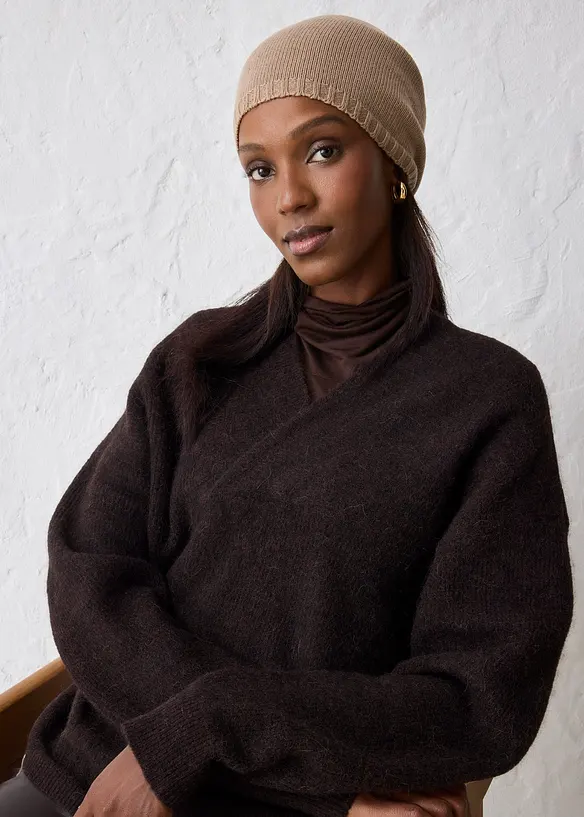 Čepice Beanie z jemné pleteniny, bonprix