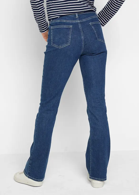 Džíny z organické bavlny, Bootcut, Mid Waist, bonprix