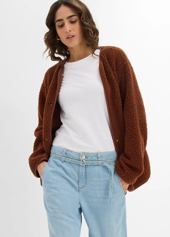 Džíny Wide Leg, Mid Waist, s páskem, bonprix