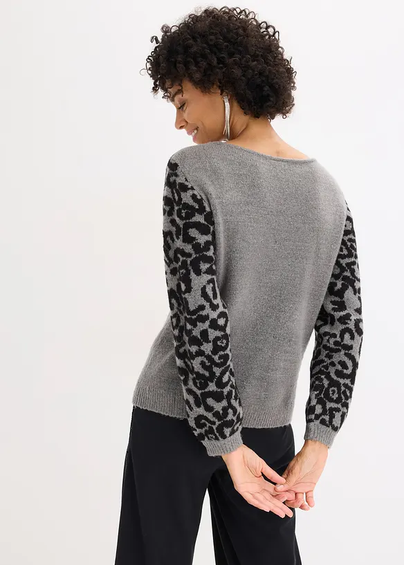 Svetr s leopardím vzorem, bonprix