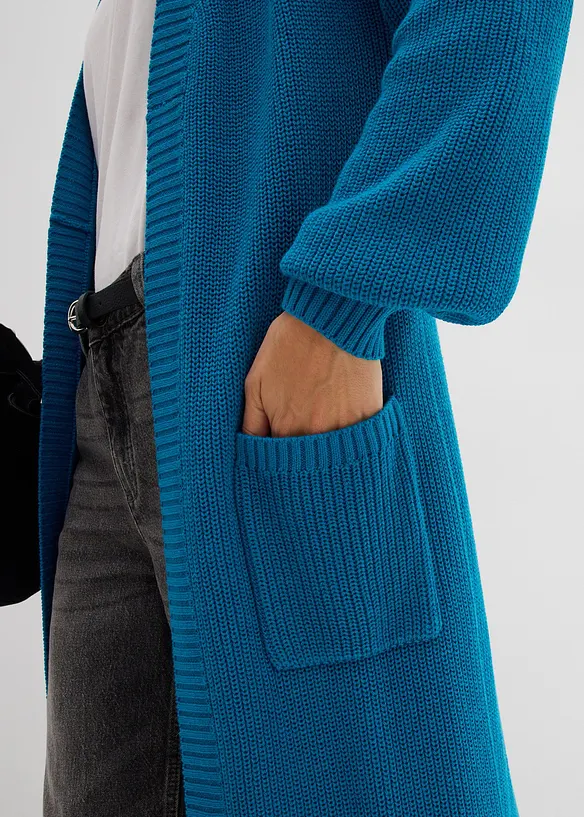 Dlouhý pletený kabátek se spadlými rameny, bonprix