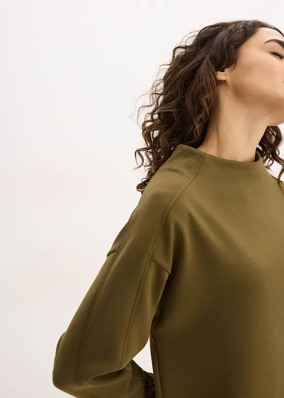 Oversize mikina z měkkého materiálu scuba, bonprix
