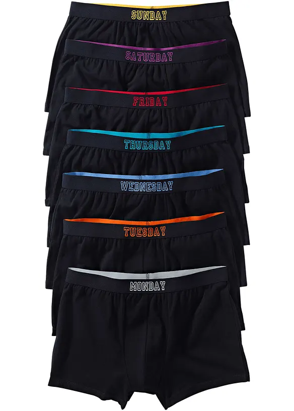 Přiléhavé boxerky s bavlnou (7 kusů v balení), bonprix