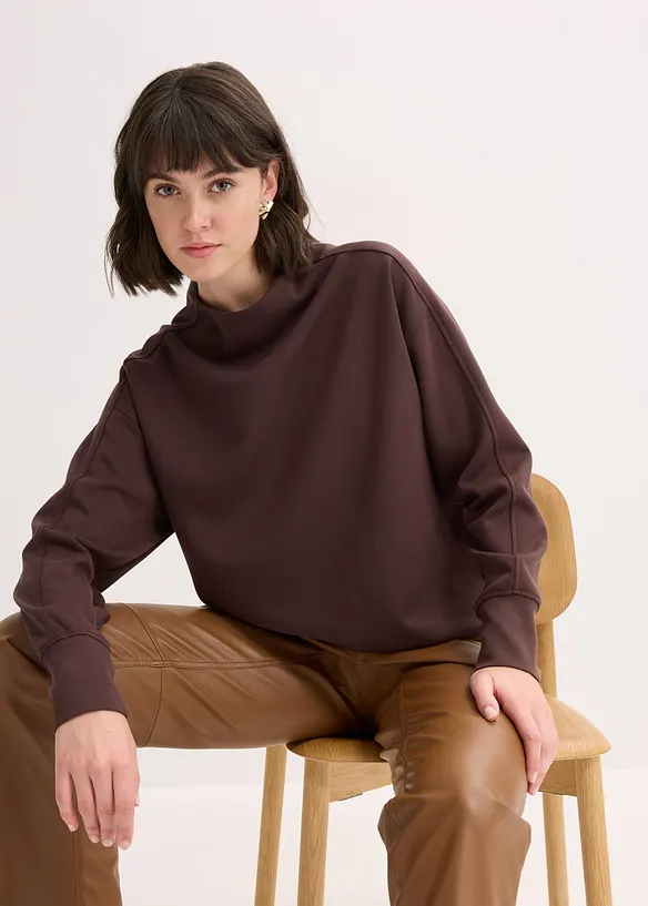 Oversize mikina z měkkého materiálu scuba, bonprix