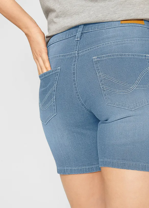 Džínové šortky Slim Fit, Mid Waist (2 ks v balení), bonprix