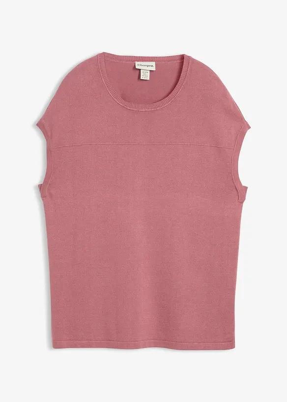 Svetr bez rukávů z měkké směsi s viskózou, bonprix