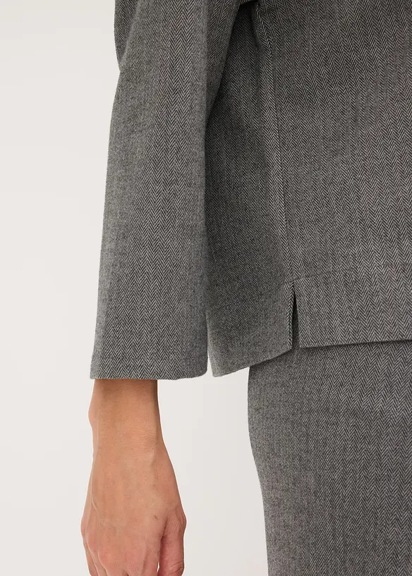 Tunika z pevného materiálu se vzorem rybí kosti, bonprix