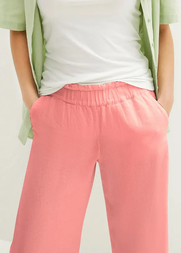Lněné kalhoty Culotte, délka po lýtka, bonprix