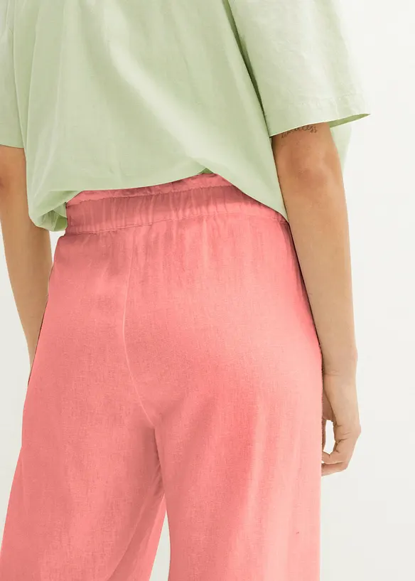 Lněné kalhoty Culotte, délka po lýtka, bonprix