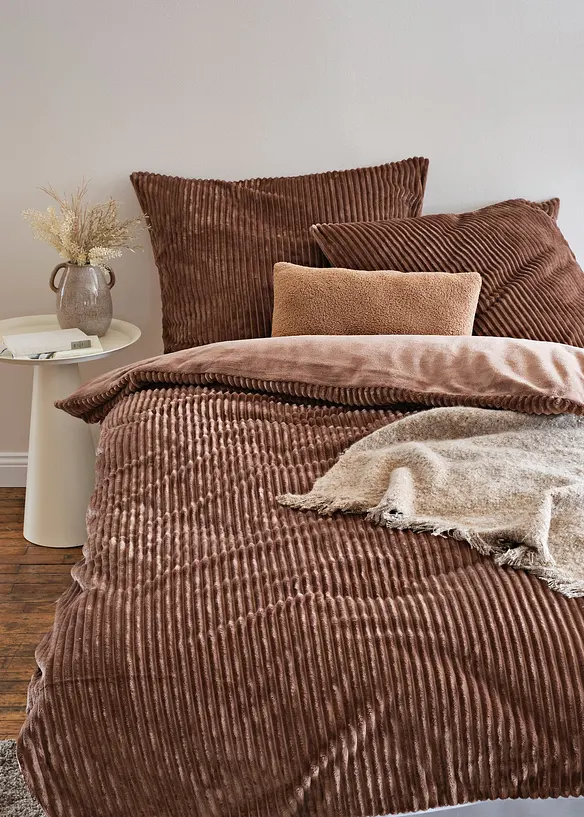 Povlečení Cashmere Touch s manšestrovým vzhledem, bonprix
