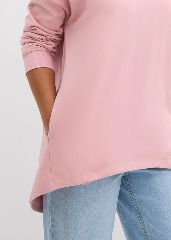 Oversize mikina z čisté bavlny, bonprix