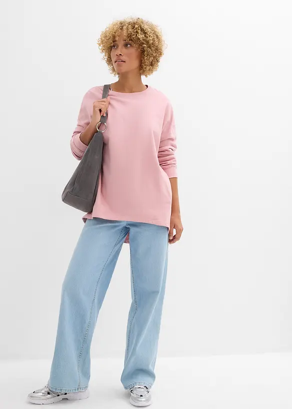 Oversize mikina z čisté bavlny, bonprix