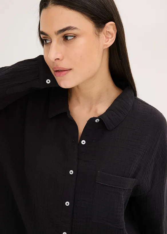 Noční košile z mušelínu, oversize, bonprix