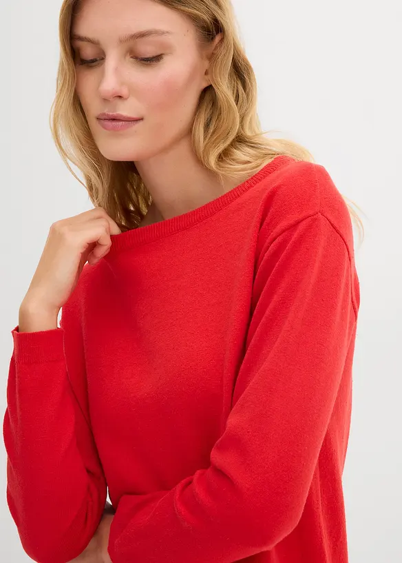 Dlouhý svetr s recyklovanou bavlnou, bonprix