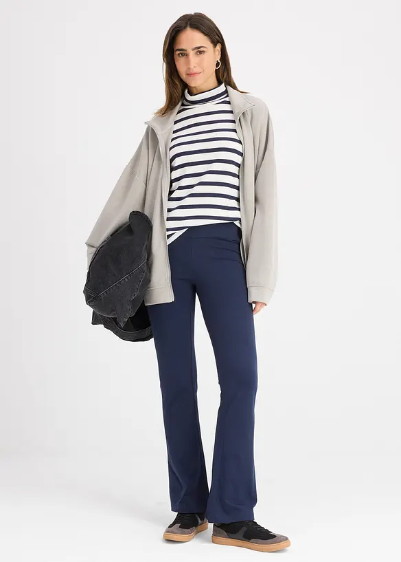 Kalhoty do zvonu, z organické bavlny se strečem, bonprix