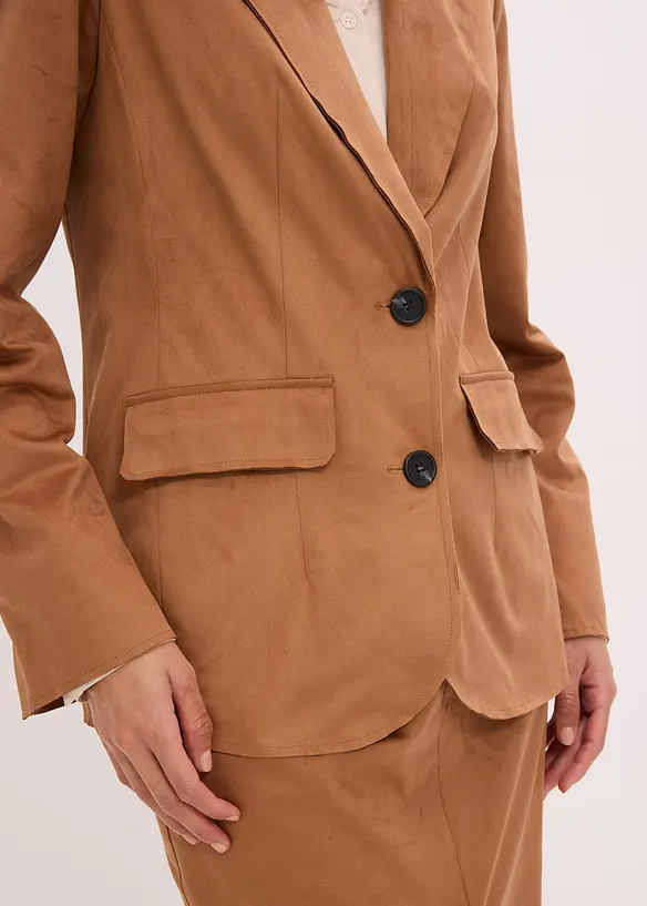 Blejzr z imitace velurové kůže, bonprix