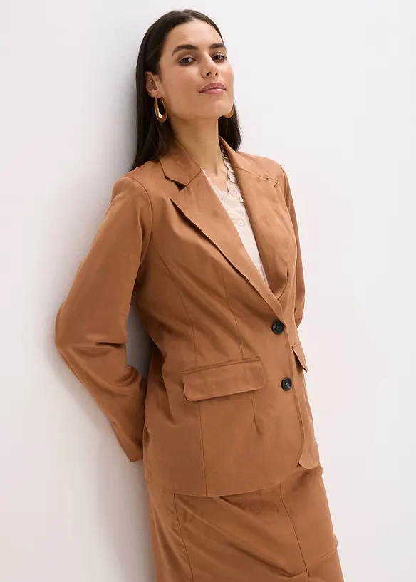 Blejzr z imitace velurové kůže, bonprix