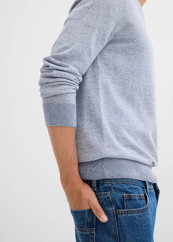 Svetr z jemné pleteniny s bavlnou, bonprix