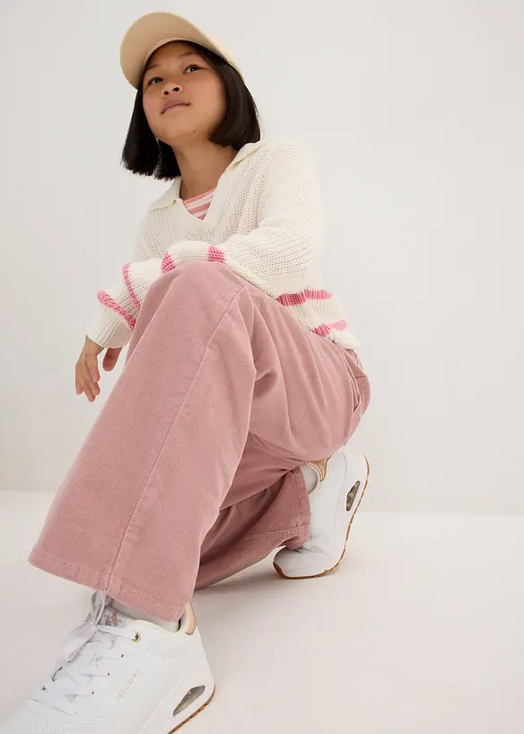 Manšestrové kalhoty Loose Fit, bonprix