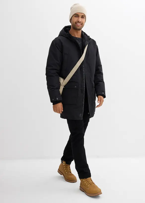 Essential termo parka s recyklovaným peřím a prošívanou vnitřní stranou, bonprix