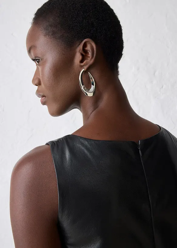 Kožené šaty z napa jehnětiny, bonprix