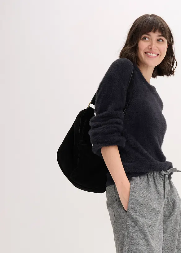 Svetr s plyšovým vzhledem, bonprix